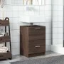 Armario de lavabo madera de ingeniería marrón roble 40x37x59 cm by , Bathroom furniture - Ref: Foro24-848107, Price: 62,86 €,...