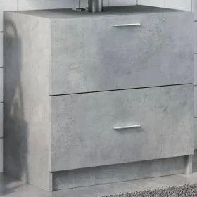 Armario de lavabo madera ingeniería gris hormigón 59x37x59 cm de , Muebles de baño - Ref: Foro24-848111, Precio: 69,28 €, Des...