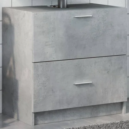 Waschbeckenunterschrank aus grauem Betonholz 59x37x59 cm von , Badezimmermöbel - Ref: Foro24-848111, Preis: 69,18 €, Rabatt: %