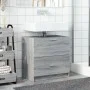 Waschbeckenunterschrank aus Sonoma-Grau mit den Maßen 59x37x59 cm. von , Badezimmermöbel - Ref: Foro24-848113, Preis: 77,22 €...