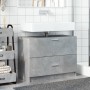 Armario de lavabo madera ingeniería gris hormigón 78x37x59 cm by , Bathroom furniture - Ref: Foro24-848118, Price: 82,04 €, D...