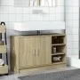 Armario de lavabo madera de ingeniería roble Sonoma 90x29x55 cm by , Bathroom furniture - Ref: Foro24-848124, Price: 68,06 €,...