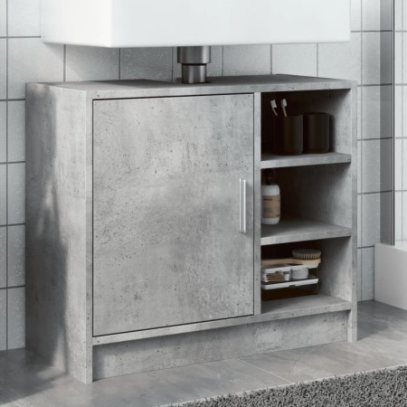 Waschbeckenunterschrank aus grauem Betonholz 63x29x55 cm von , Badezimmermöbel - Ref: Foro24-848132, Preis: 55,53 €, Rabatt: %
