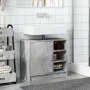 Armario de lavabo madera ingeniería gris hormigón 63x29x55 cm by , Bathroom furniture - Ref: Foro24-848132, Price: 54,60 €, D...