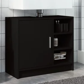 Waschbeckenunterschrank aus schwarzem Ingenieurholz 63x29x55 cm. von , Badezimmermöbel - Ref: Foro24-848130, Preis: 78,06 €, ...