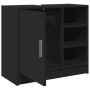 Waschbeckenunterschrank aus schwarzem Ingenieurholz 63x29x55 cm. von , Badezimmermöbel - Ref: Foro24-848130, Preis: 79,97 €, ...