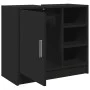 Waschbeckenunterschrank aus schwarzem Ingenieurholz 63x29x55 cm. von , Badezimmermöbel - Ref: Foro24-848130, Preis: 77,96 €, ...