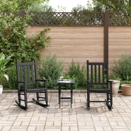 Mecedoras para niños 2 uds madera maciza de álamo negras by , Rocking chairs - Ref: Foro24-3281594, Price: 114,19 €, Discount: %