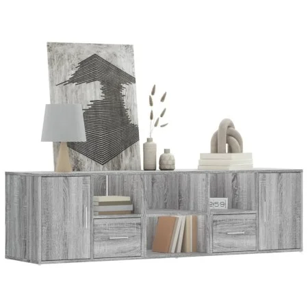 Mueble de esquina madera ingeniería gris Sonoma 160x40x45 cm by , Closets and storage - Ref: Foro24-3307824, Price: 114,89 €,...