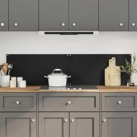 Küchenrückwände 2 Stück aus schwarzem gehärtetem Glas 80x60 cm. von , Küchengeräte und Utensilien - Ref: Foro24-3315800, Prei...