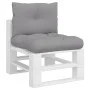 Cojines para sofá de palets 2 unidades tela gris by , Cushions for chairs and sofas - Ref: Foro24-360835, Price: 39,06 €, Dis...