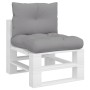 Cojines para sofá de palets 2 unidades tela gris von , Kissen für Stühle und Sofas - Ref: Foro24-360835, Preis: 45,62 €, Raba...