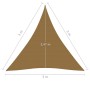 Taupe gray HDPE sail awning 160 g/m² 3x3x3 m by vidaXL, Umbrellas - Ref: Foro24-311417, Price: 22,22 €, Discount: %