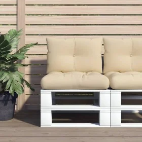 Cojines para palets 2 unidades tela beige by , Cushions for chairs and sofas - Ref: Foro24-360837, Price: 39,35 €, Discount: %