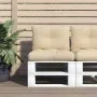 Cojines para palets 2 unidades tela beige von , Kissen für Stühle und Sofas - Ref: Foro24-360837, Preis: 39,28 €, Rabatt: %