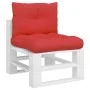 Cojines para palets 2 unidades tela rojo de , Cojines para sillas y sofás - Ref: Foro24-360840, Precio: 27,48 €, Descuento: %
