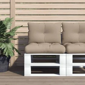 Cojines para palets 2 unidades tela gris taupé by , Cushions for chairs and sofas - Ref: Foro24-360842, Price: 44,18 €, Disco...