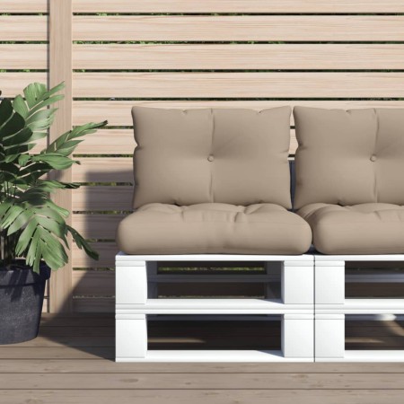 Cojines para palets 2 unidades tela gris taupé by , Cushions for chairs and sofas - Ref: Foro24-360842, Price: 54,76 €, Disco...