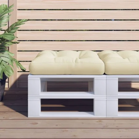 Cojín para sofá de palets tela crema 60x61,5x10 cm by , Cushions for chairs and sofas - Ref: Foro24-360880, Price: 20,69 €, D...