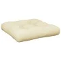 Cojín para sofá de palets tela crema 60x61,5x10 cm by , Cushions for chairs and sofas - Ref: Foro24-360880, Price: 20,69 €, D...
