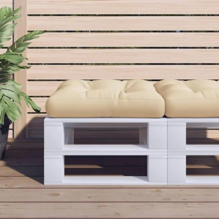 Cojín para sofá de palets de tela beige 50x50x12 cm by , Cushions for chairs and sofas - Ref: Foro24-360428, Price: 24,74 €, ...