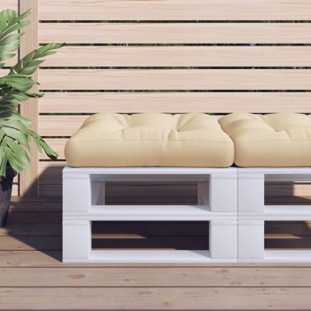 Cojín para sofá de palets de tela beige 50x50x12 cm by , Cushions for chairs and sofas - Ref: Foro24-360428, Price: 25,16 €, ...