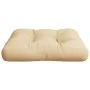 Cojín para sofá de palets de tela beige 50x50x12 cm by , Cushions for chairs and sofas - Ref: Foro24-360428, Price: 24,74 €, ...