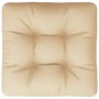 Cojín para sofá de palets de tela beige 50x50x12 cm by , Cushions for chairs and sofas - Ref: Foro24-360428, Price: 25,16 €, ...