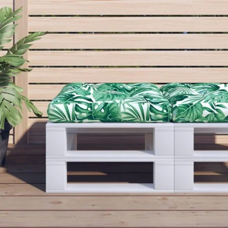 Kissen für Paletten, bedruckter Blätterstoff, 50x50x12 cm. von , Kissen für Stühle und Sofas - Ref: Foro24-360437, Preis: 24,...