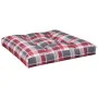 Cojín para sofá de palets tela a cuadros rojo 70x70x12 cm by , Cushions for chairs and sofas - Ref: Foro24-360482, Price: 25,...