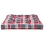 Cojín para sofá de palets tela a cuadros rojo 70x70x12 cm by , Cushions for chairs and sofas - Ref: Foro24-360482, Price: 25,...