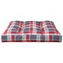Cojín para sofá de palets tela a cuadros rojo 70x70x12 cm by , Cushions for chairs and sofas - Ref: Foro24-360482, Price: 32,...