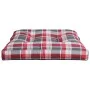 Cojín para sofá de palets tela a cuadros rojo 70x70x12 cm by , Cushions for chairs and sofas - Ref: Foro24-360482, Price: 25,...