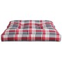 Cojín para sofá de palets tela a cuadros rojo 70x70x12 cm by , Cushions for chairs and sofas - Ref: Foro24-360482, Price: 32,...