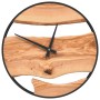 Reloj de pared hierro y madera de olivo marrón Ø35 cm by , Wall clocks - Ref: Foro24-4008396, Price: 69,18 €, Discount: %