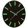 Reloj de pared con escalas y agujas luminosas marrón Ø30 cm by , Wall clocks - Ref: Foro24-4008404, Price: 14,39 €, Discount: %