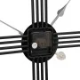 Reloj de pared de hierro negro Ø60 cm by , Wall clocks - Ref: Foro24-4008410, Price: 58,04 €, Discount: %