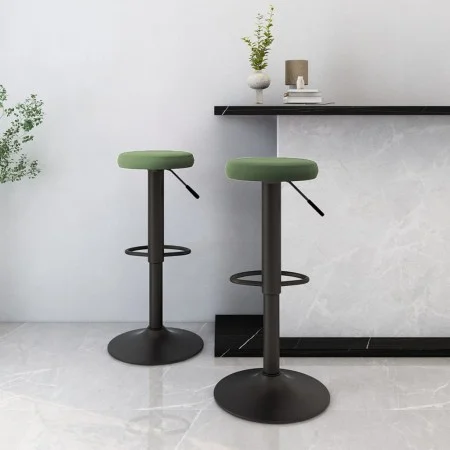 Küchenhocker, 2 Stück, dunkelgrünes Samtgewebe von , Küchenhocker - Ref: Foro24-333146, Preis: 93,50 €, Rabatt: %