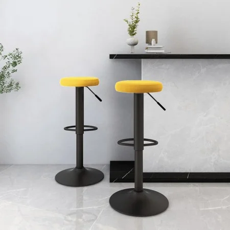 Küchenhocker, 2 Stück, Senfgelbes Samtgewebe. von , Küchenhocker - Ref: Foro24-333150, Preis: 92,83 €, Rabatt: %
