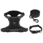 Arnés para perros con correa y collar ajustable negro L by , Dog products - Ref: Foro24-4013390, Price: 22,78 €, Discount: %