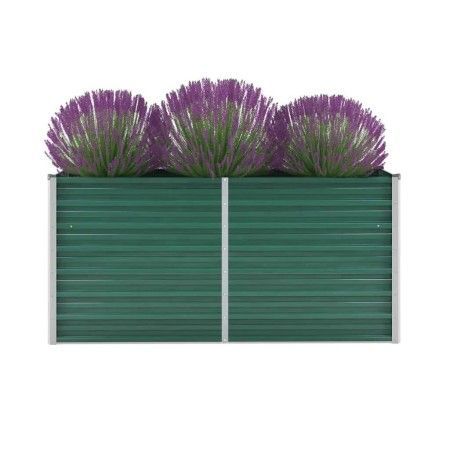 Arriate de jardín de acero galvanizado verde 160x40x77 cm de vidaXL, Maceteros y jardineras - Ref: Foro24-44849, Precio: 57,1...