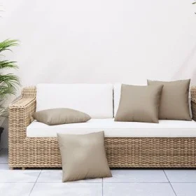 Sofakissen 4er Set aus grauem Taupe-Stoff 40x40 cm von , Kissen für Stühle und Sofas - Ref: Foro24-360367, Preis: 29,21 €, Ra...