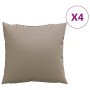 Sofakissen 4er Set aus grauem Taupe-Stoff 40x40 cm von , Kissen für Stühle und Sofas - Ref: Foro24-360367, Preis: 29,58 €, Ra...
