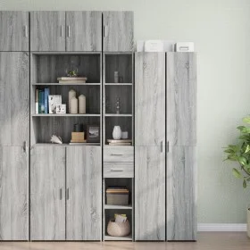 Schmaler Schrank aus grauer Sonoma-Ingenieurholz 30x42,5x225 cm. von , Sideboards - Ref: Foro24-3281271, Preis: 127,41 €, Rab...