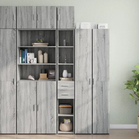 Schmaler Schrank aus grauer Sonoma-Ingenieurholz 30x42,5x225 cm. von , Sideboards - Ref: Foro24-3281271, Preis: 127,38 €, Rab...
