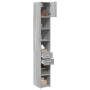 Armario estrecho madera ingeniería gris Sonoma 30x42,5x225 cm by , Sideboards - Ref: Foro24-3281271, Price: 127,18 €, Discoun...