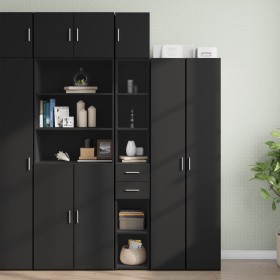 Armario estrecho madera de ingeniería negro 30x42,5x225 cm de , Aparadores - Ref: Foro24-3281267, Precio: 140,01 €, Descuento: %