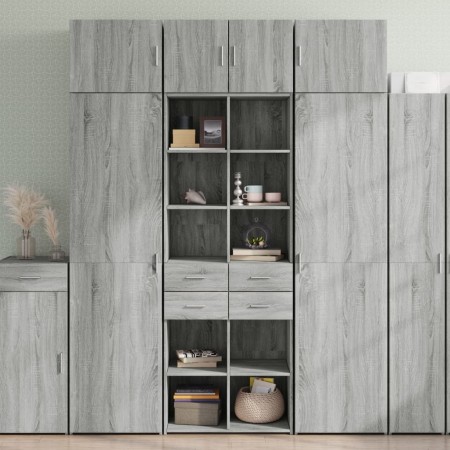 Armario de madera ingeniería gris Sonoma 70x42,5x225 cm by , Sideboards - Ref: Foro24-3281341, Price: 199,00 €, Discount: %