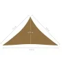 Taupe gray HDPE sail awning 160 g/m² 3.5x3.5x4.9 m by vidaXL, Umbrellas - Ref: Foro24-311422, Price: 31,48 €, Discount: %