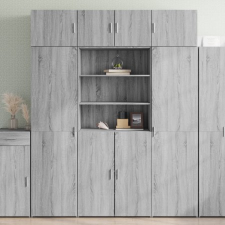 Armario de madera ingeniería gris Sonoma 80x42,5x225 cm by , Sideboards - Ref: Foro24-3281348, Price: 258,21 €, Discount: %